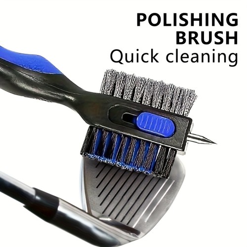 Golf club cleaning - club, brush